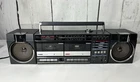 RARE VTG 80's SANYO M-W22K BOOMBOX STEREO RADIO DOUBLE CASSETTE RECORDER JAPAN