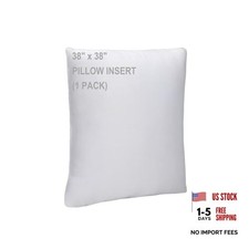 WINGLAM  Throw Pillow Inserts,Decorative Stuffer 38x38 Inches of one White
