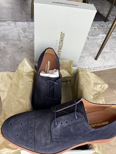 Neu Johnston & Murphy Collection Ashford Wildleder Leder Oxford Schuhe Herren Gr. 8,5 - Bild 11 von 18