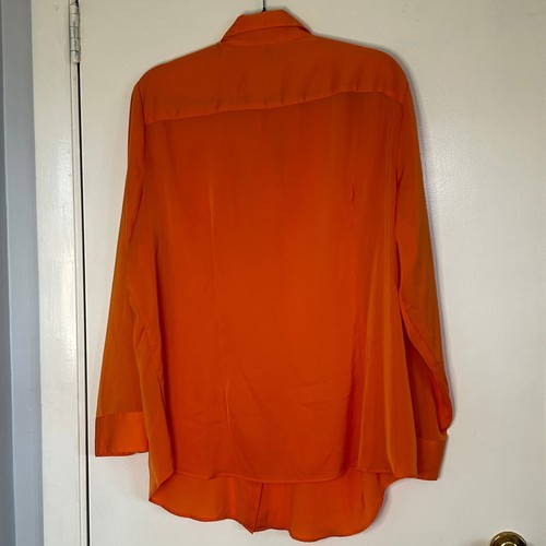 Lauren Ralph Lauren Women Orange Blouse Long Sleeve Button Up Sz 1X NEW TAG - Picture 9 of 9