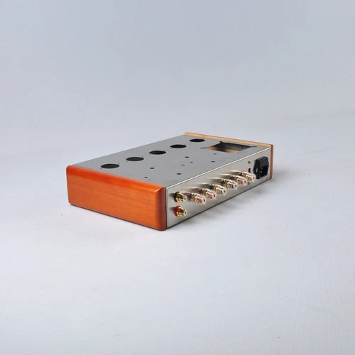 1PC 6N8 Stainless Steel Chassis Wooden Side Panel for DIY HIFI Tube Amplifier