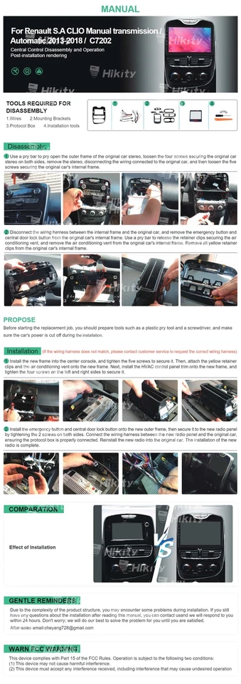 10.1" Android 15 Carplay Autoradio Für Renault Clio 4 2012-2018 GPS Navi BT 32GB - Bild 3 von 4