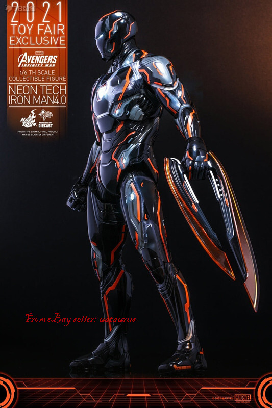 Perfect HotToys 1/6 Mms597 Avengers: Infinity War Neon Tech Iron