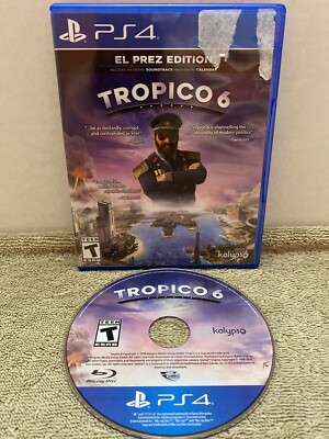 Tropico 6 El Prez Edition (Sony PlayStation 4, 2019) PS4 Tested Rated T Teen