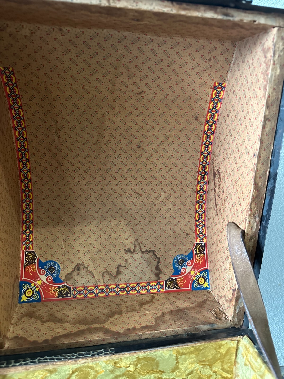 Antique Victorian Domed Steamer Trunk Alligator embossed 1880 Pirate chest