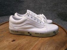 VANS Women's Old Skool OTW Foxing Translucent White Canvas Skate Shoes Size 7
