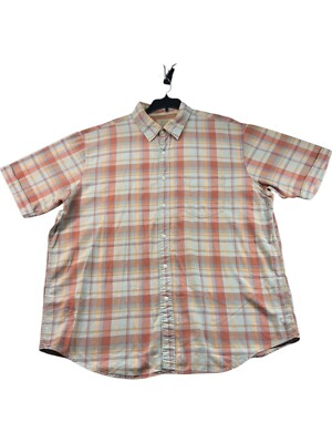 Arrow Button Down Shirt Mens Size Large Multicolor Short Sleeve 100% Cotton