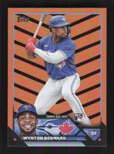 Wynton Bernard 2023 Topps Update Orange and Black Foil Blue Jays Rookie #US293