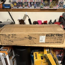 MOUNT-IT! MI-7980W Desk Frame Electric Powered Sit-Stand Metal Steel - White