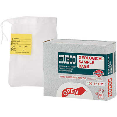 Hubco Protexo Cloth Soil Sample Bags 5  x 7  Box of 100