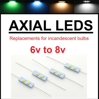 6v 8V Axial VU Meter Lamp Bulb Light LED replacement for HiFi repair Colours - Image 1 of 4