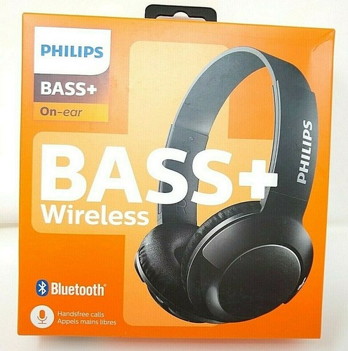 Philips Bass+ On-ear Headphone With Mic Black New in Box 889446007381 | eBay