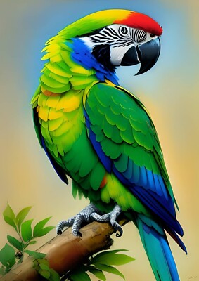 Wandbild Wohndeko Eule Papagei Adler Mccaw Tukan Vogel A3 A4 Druck Poster Farbe