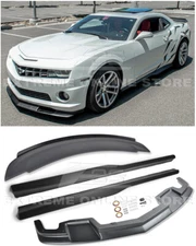 For 10-13 Camaro SS | ZL1 Style Front Lip Side Skirts & Rear Wickerbill Spoiler