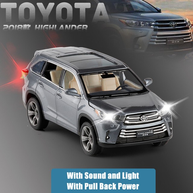 2018 Toyota Highlander Suv 132 Diecast Model Car Toy Collection Soundlight