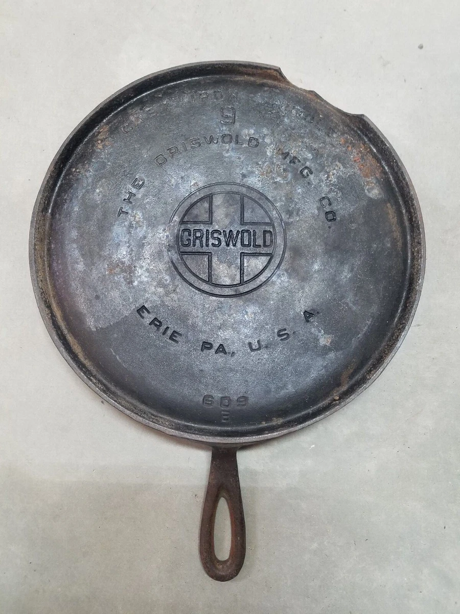 Griswold cast top iron griddle 9