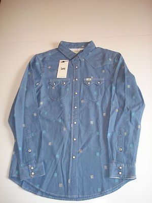 Lee Damen Regular Western Shirt Hemd Bluse *L516HLKT* Gr. S Beyound Blue NEU