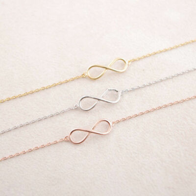 Armband Kette Infinity Unendlich Gold Minimal Filigran Trend Statement