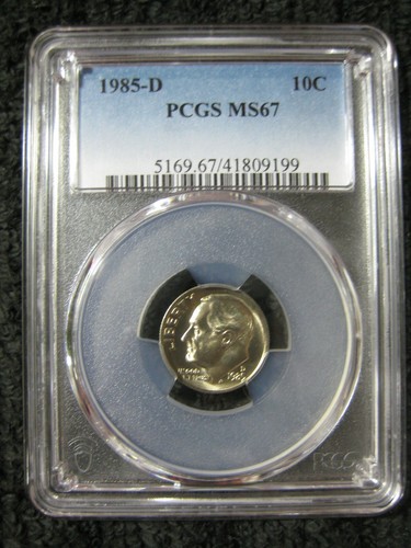 1985 D Roosevelt Dime PCGS MS67