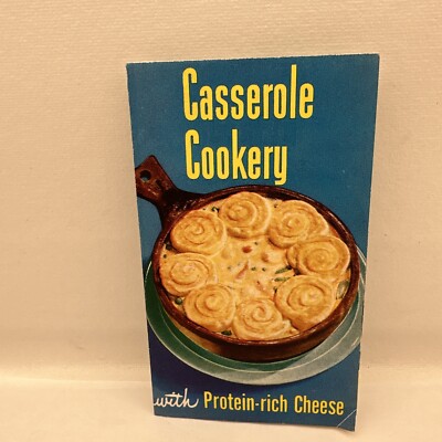 Kraft Casserole Cookery w/ Protein-rich Cheese Pamphlet Recipe USA Advertisement