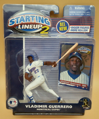 2000 Hasbro Starting Lineup 2 Vladimir Guerrero Baseball Figure Collectible Card