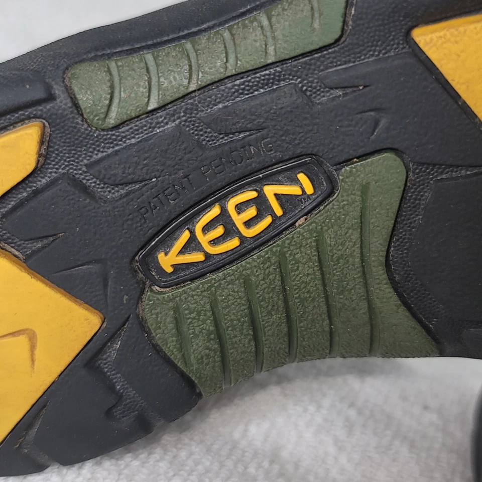 Sandalia Keen Youth Verde Impermeable Cuero Lona Gancho y Lazo Correa Cierre Talla 5 Foto 2 de 4