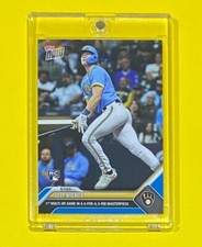 2023 MLB Topps Now Joey Wiemer Rookie BLUE PARALLEL /49 SSP Brewers #406 RC 🔥