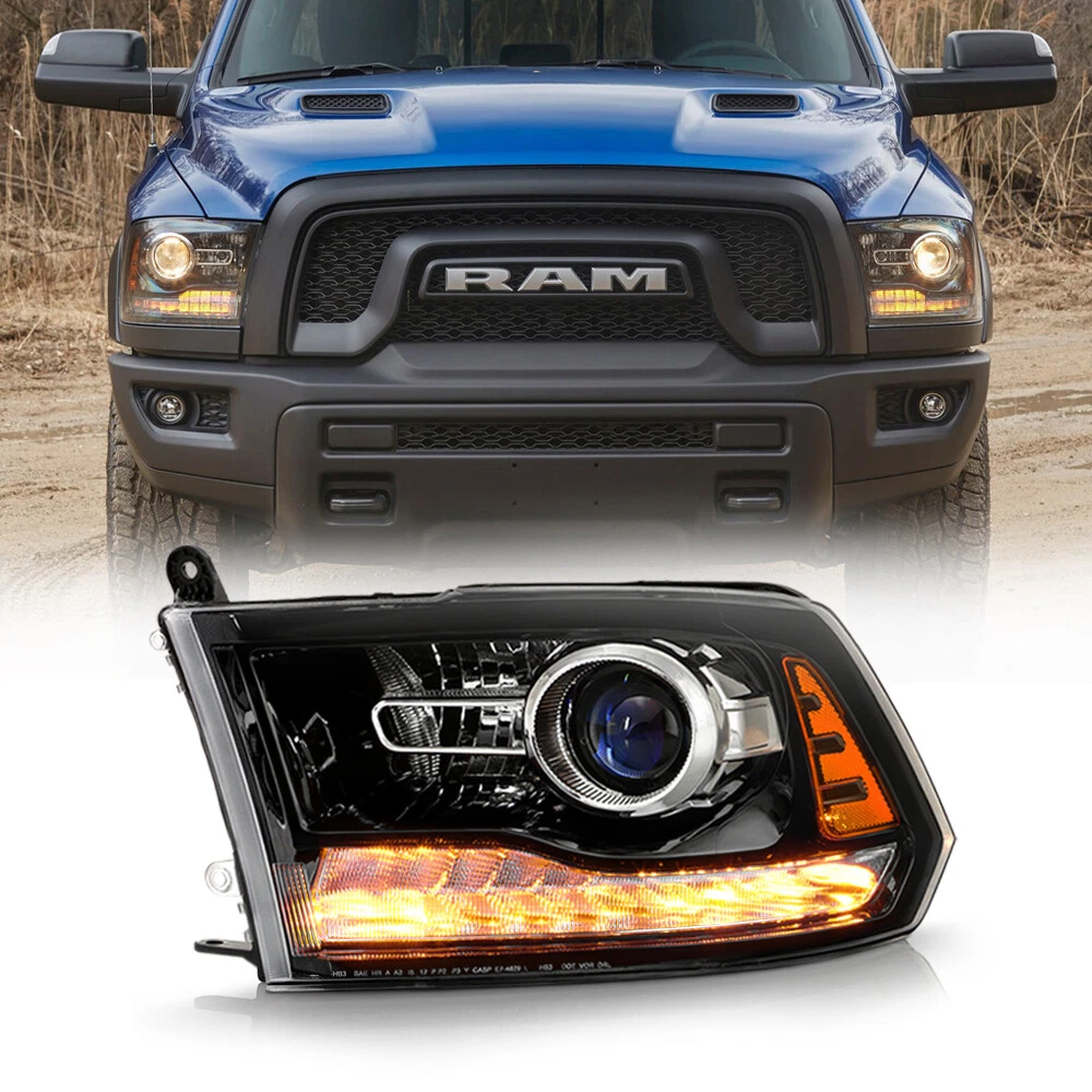 Left LH Driver Side Projector Headlight For 16-22 Dodge RAM 1500 