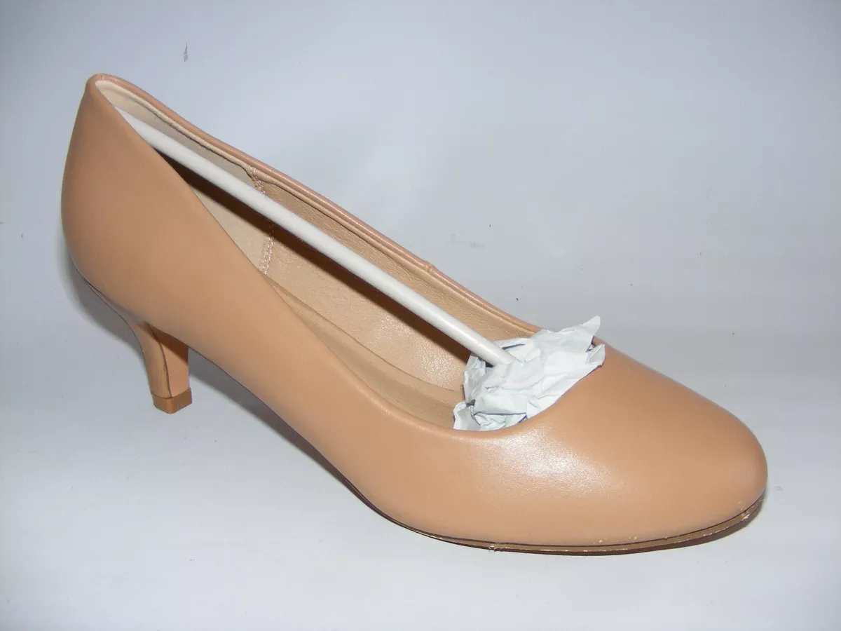 Tan leather pumps shop