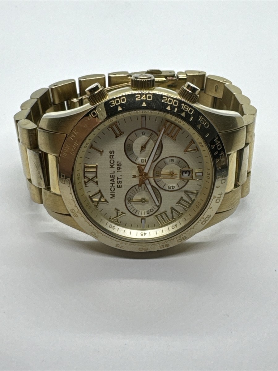 Michael Kors Layton MK8214 Men's Gold Stainless Steel Analog Michael Kors Layton MK8214 Men's Gold Stainless Steel Analog