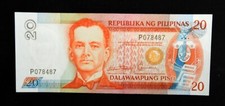 20 Dalawampung Piso Manuel L Quezon PPhilippine Banknote