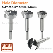 Forstner Bit Hinge Hole Boring Cutter Wood Drill Bit Sizes 6mm-54mm Round Shank