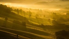 Landscape nature field sunlight Custom Gaming Mat Desk