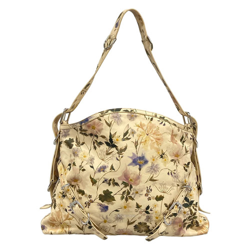 Givenchy Voyeu Medium Shoulder Bag Cream Purple Multi Leather