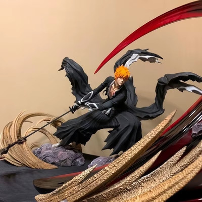 25Cm Kurosaki Ichigo Bleach Figure - Premium Slashing Pose Collectible Statue
