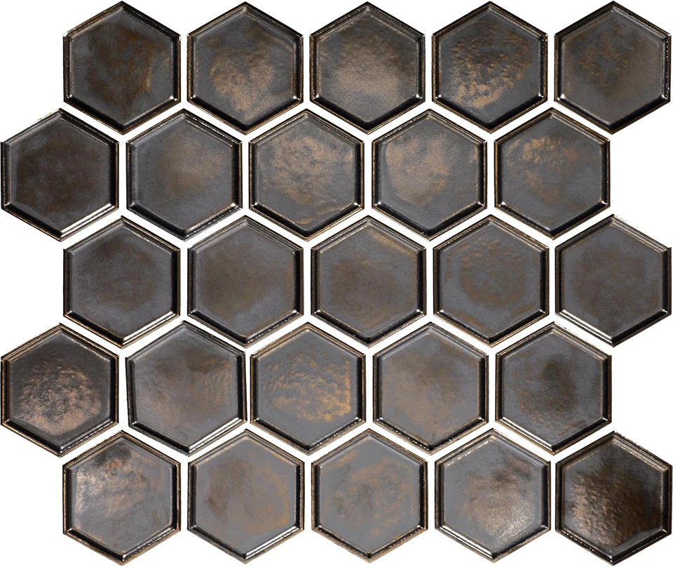 Мозаика шестиугольная в рамке Artefino Jewel 2-1/2 дюйма (10 шт. в коробке) (10,50 кв. фута на C - Изображение 2 из 4