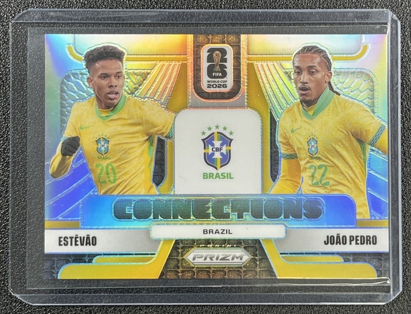 ESTEVAO JOAO PEDRO 2026 PANINI PRIZM WORLD CUP #15 CONNECTIONS SILVER BRAZIL