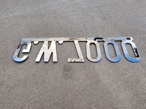 Vintage GW 7000 Emblem Tag Badge Gross Weight Sign Work Truck Farm Rig Hauler - Picture 14 of 16