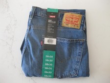 Levis 505 Dark Stonewashed Jeans New With Tags Men's Regular Fit Straight Leg