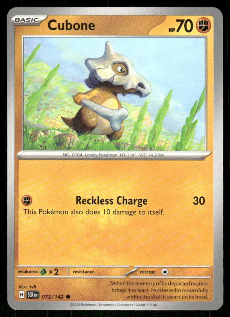 Cubone 72/142 - Stellar Crown - Common NM