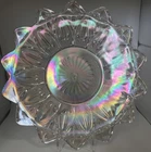 Carnival Glass Federal Iridescent Opal Flower Petals Plate/Platter 1960s EUC VTG