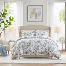 NEW Croscill Home Contessa Blue Multi 3 Piece Duvet Set Full/Queen 
