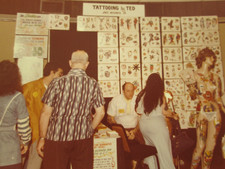 10 oryginalnych zdjęć Kodak 3x5 z konwencji tatuażu C-1980!!!!!!