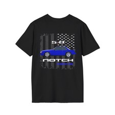 Blue Foxbody 5.0 Mustang Notch T-shirt Car Muscle Classic
