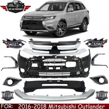 Front Bumper Cover Fascia & Grille Assembly For 2016-2018 Mitsubishi Outlander