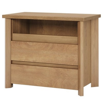 Bedside Table Nightstand with Three Spacious Drawers