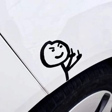 Funny Middle Finger Motorcycle Sticker Vinyl Decal Fuel Tank Front Fairing Decor