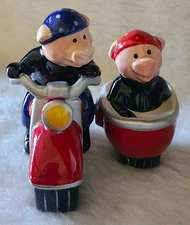 Motorcycle Riding Hogs Salt/Pepper Shakers -Pacific Giftware Edmond, OK