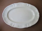 Large oval earthenware dish by Gien floral model Paris Pont aux Choux 18th century.
