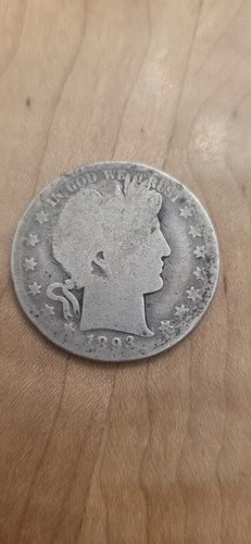 AG 1893-P Barber Half Dollar